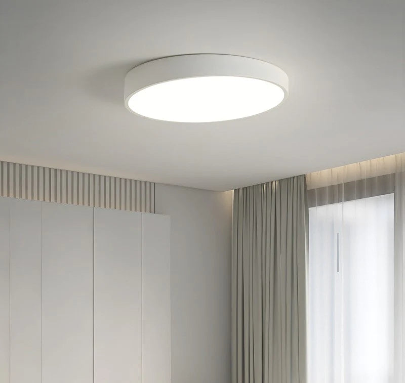 Plafoniera LED Baie Rotunda,Alb Mat 40W Lumina Rece 6500K Alb